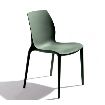 Stapelbarer Hidra-Stuhl aus anthrazitfarbenem Polypropylen