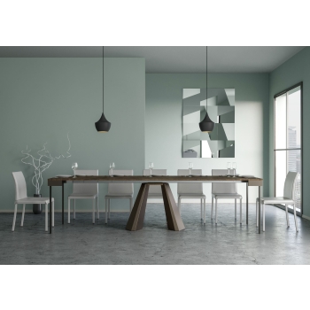 Diamante Evolution Konsolenbeine und Bärenrahmen - Ausziehbare Konsole 90x40/300 cm Diamante Evolution Bärenrahmen und Beine aus natürlicher Eiche