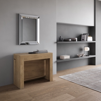 Evolve Console - Ausziehbare Konsole 90x42/302 cm Evolve Innenerweiterungen aus Esche weiß