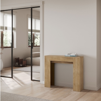 Slick Console - Ausziehbare Konsole 90x25/181 cm Slick White Ash