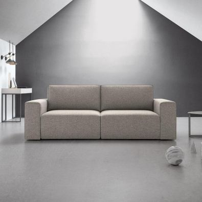 Bequemes und elegantes Baxton-Sofa aus Stoff oder Kunstleder