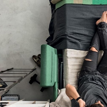 Bonnie Schlafsofa aus Kunstleder oder Stoff