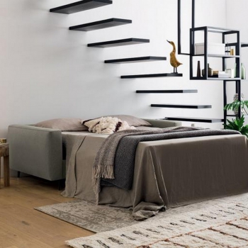 Atollo-Sofa mit Kopfstütze aus Stoff oder Kunstleder