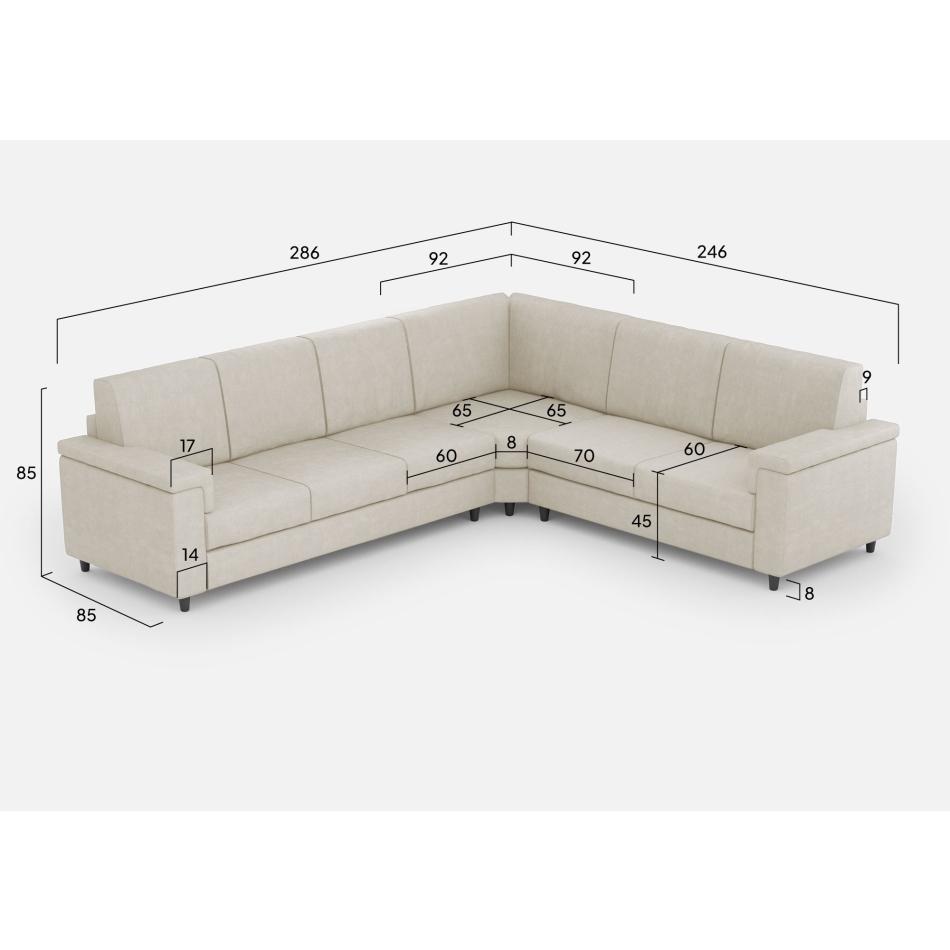 Marrak 3-Sitzer-Sofa + Ecksofa + 2-Sitzer von Ityhome