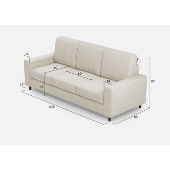 Sakar 3-Sitzer-Sofa von Ityhome