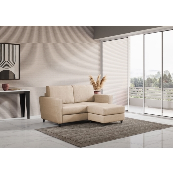 Yasel 2-Sitzer-Sofa mit Hocker von Ityhome
