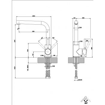 Gessi Neutron 17155 Mischer mit drehbarem Auslauf