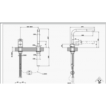 Gessi Mischbatterie Fensterscheibe 60071