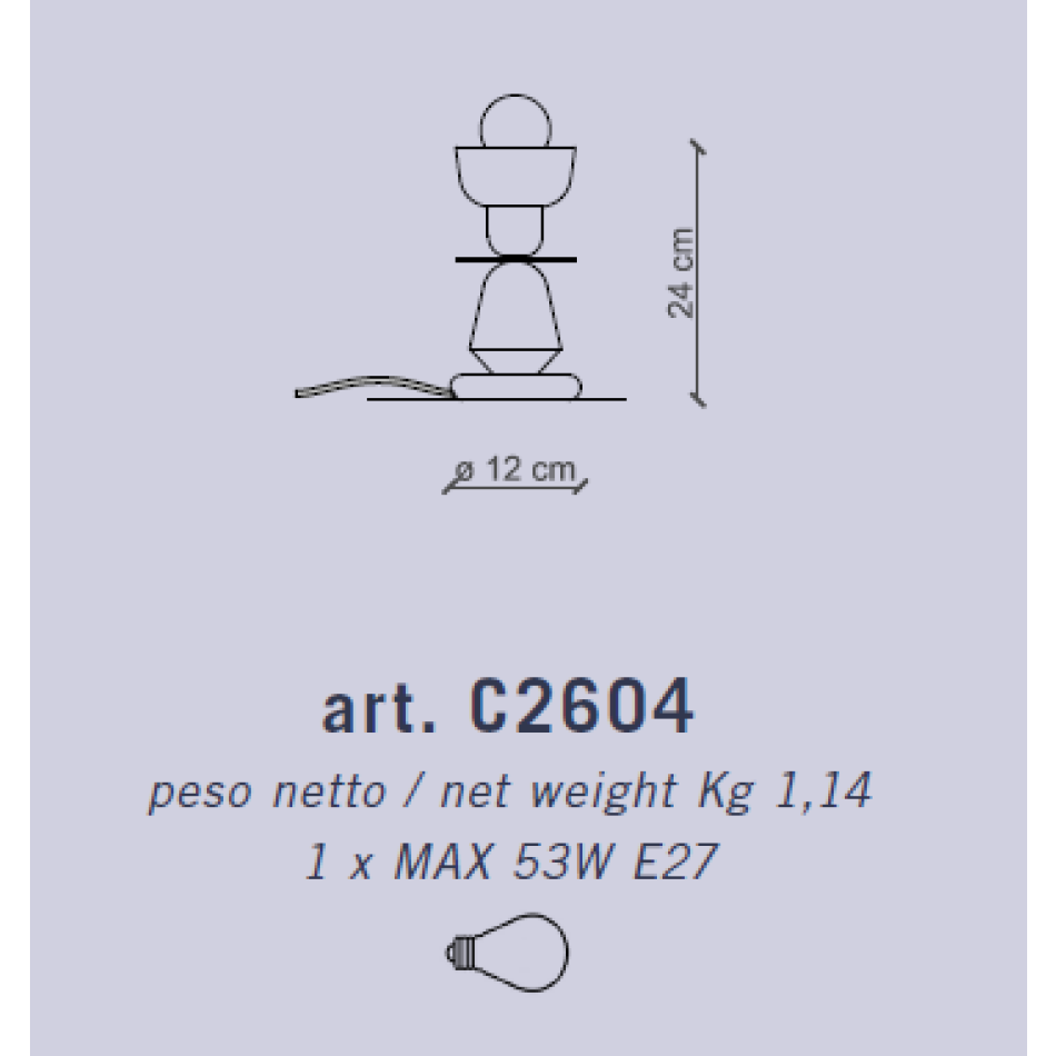 BERIMBAU C2604 DECO NIEDRIGE TISCHLAMPE