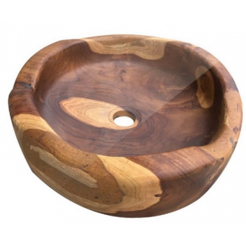 Cipì Bantul Waschbecken in handgefertigtem Holz