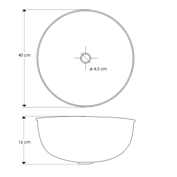 Cipì Open CP9500PEN Aufsatzwaschbecken aus lackiertem Metall