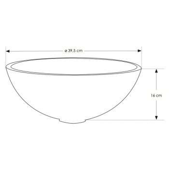 Spot Waschbecken CP950SPOT Aufsatzwaschbecken von Cipì in Istone mit Schale