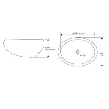 Joya Large CP950 / JOY Waschbecken von Cipì aus natürlichem Flussstein