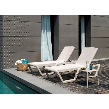 Sonnenliege Tahiti aus Technopolymer und Stoff Scab Design