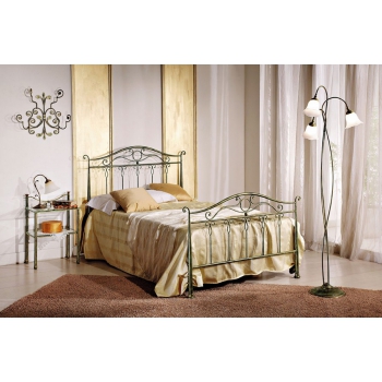 Efeu Einzelbett aus Schmiedeeisen handgefertigt