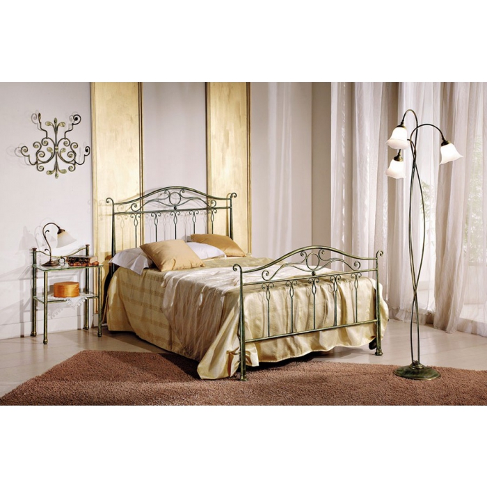 Efeu Einzelbett aus Schmiedeeisen handgefertigt