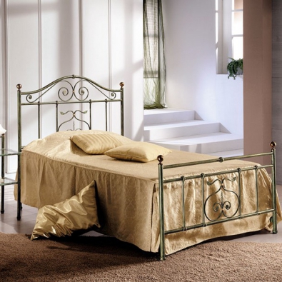 Minerva Einzelbett aus Schmiedeeisen handgefertigt