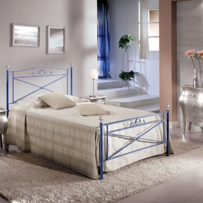 Einzel- und Halbbett Nuvola aus Schmiedeeisen handgefertigt