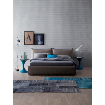 Joy Doppelbett von Tonin Casa in Stoff oder Kunstleder