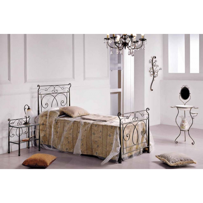 Aida Einzelbett aus Schmiedeeisen handgefertigt