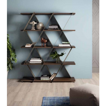 Pangaea Wand Bücherregal von Tonin Casa aus Holz und Metall