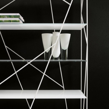 Tonin Casa Naviglio Bücherregal aus lackiertem Metall