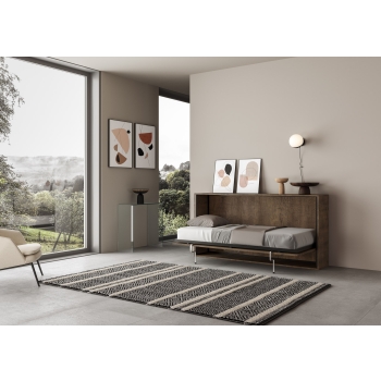 Mod.KANDO Single - Horizontales Einzelklappbett Kando Cashmere