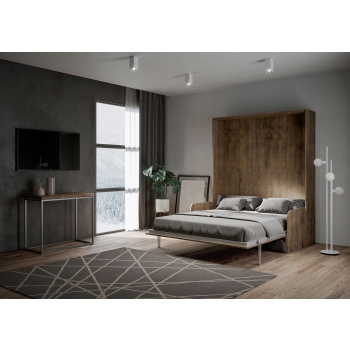 Mod. Kentaro Doppelsofa - 160 vertikales Klappdoppelbett Kentaro Sofa Weiße Esche