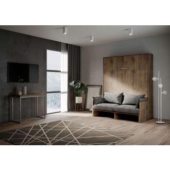 Mod. Kentaro Doppelsofa - 160 vertikales Klappdoppelbett Kentaro Sofa Weiße Esche