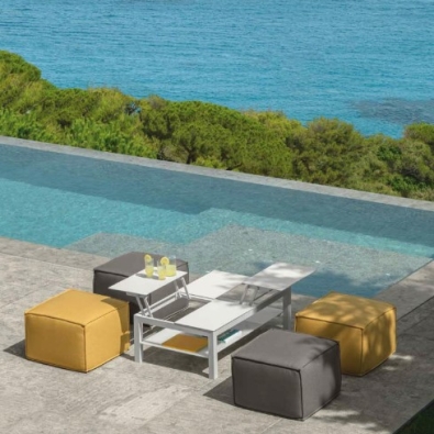 Pouf von Talenti aus der Ocean-Linie für den eleganten und modernen Outdoor-Einsatz