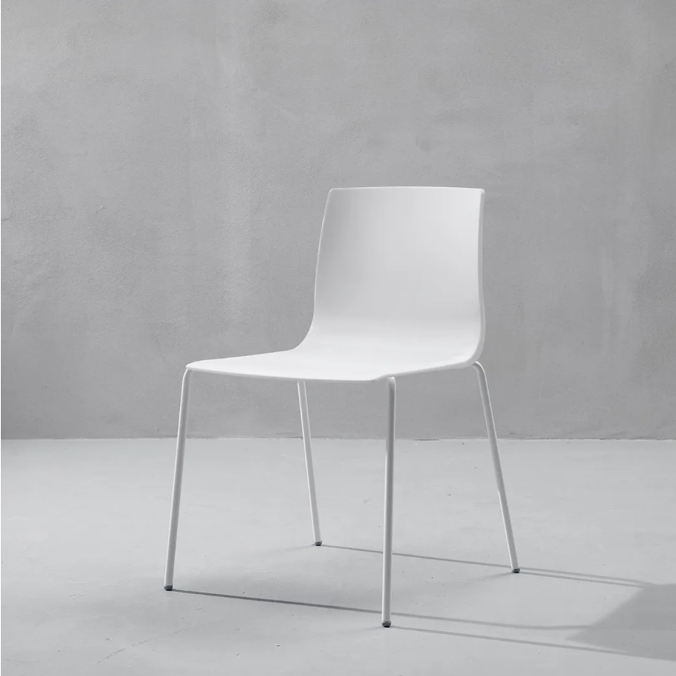 Stapelbarer Alice-Stuhl aus Technopolymer und Stahl von Scab Design