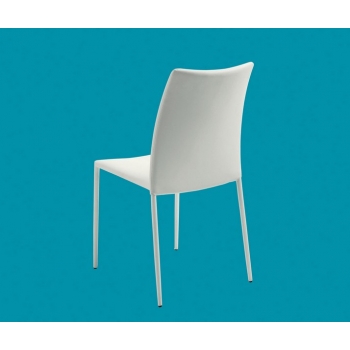 Gepolsterter Stuhl aus Öko-Leder oder Amy-Lederfaser von Ingenia Bontempi