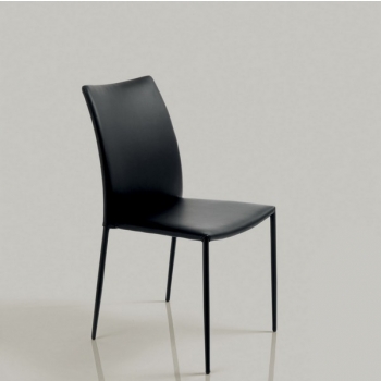 Gepolsterter Stuhl aus Öko-Leder oder Amy-Lederfaser von Ingenia Bontempi