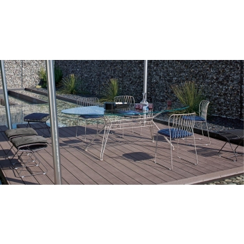 Freak Stapelstuhl von Bontempi aus Eisen für den Außenbereich