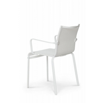 Stapelbarer Stuhl von Bontempi mit texplast Sitz und Stahlstruktur