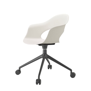 Lady B Pop Stuhl mit Rollen, aus Polypropylen oder gepolstert, von Scab Design
