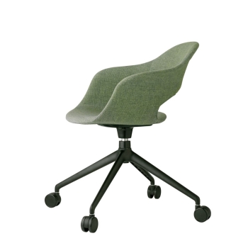 Lady B Pop Stuhl mit Rollen, aus Polypropylen oder gepolstert, von Scab Design