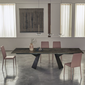 Stuhl Malik Flex von Bontempi aus Kunstleder, Leder oder Stoff