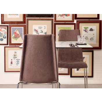 Lady B Stuhl mit 4 Beinen und lackiertem Gestell Scab Design