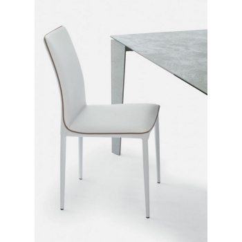 Bonata Stuhl in Bontempi aus gepolstertem und gepolstertem Stahl