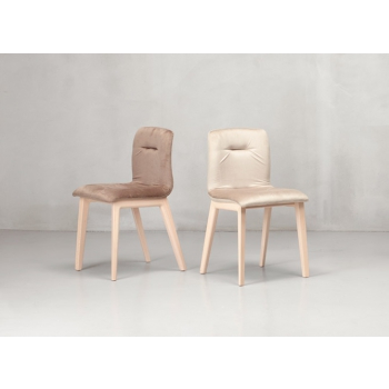 Natürlicher Alice Pop Polsterstuhl mit Holzrahmen Scab Design