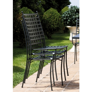 Stapelbarer Tosca-Stuhl aus Garteneisen von Vermobil