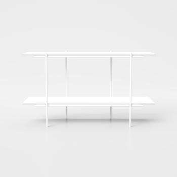 Biplano Couchtisch von Pezzani mit Metallrahmen und Laminatplatte