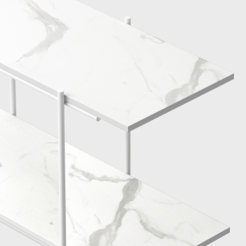 Biplano Couchtisch von Pezzani mit Metallrahmen und Laminatplatte