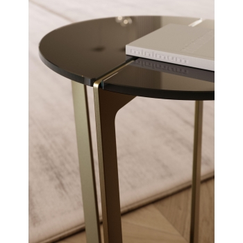 Cross Couchtisch von Bontempi aus Stahl und Glas oder SuperCeramica
