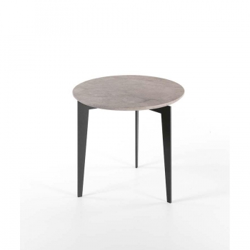 Nordischer Couchtisch von Pezzani mit lackiertem Stahlrahmen und Marmorplatte