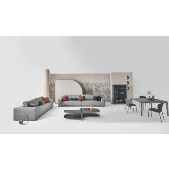 Pagoden-Couchtisch von Bontempi aus Stahl und Kristall oder SuperCeramica oder SuperMarble