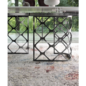 Ausziehbarer 190 rechteckiger Majesty Tisch aus Bontempi Platte in SuperCeramica