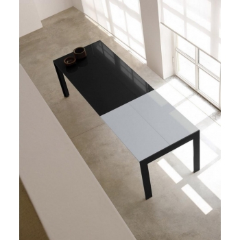 Matrix ausziehbarer Tisch von Pedrali mit Glasplatte