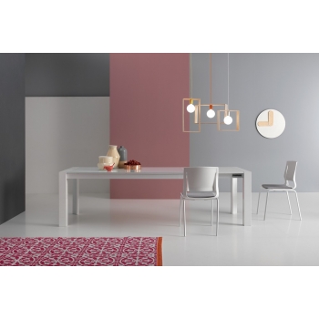 Point House ausziehbarer Milan Tisch mit Melamin- oder Glasplatte